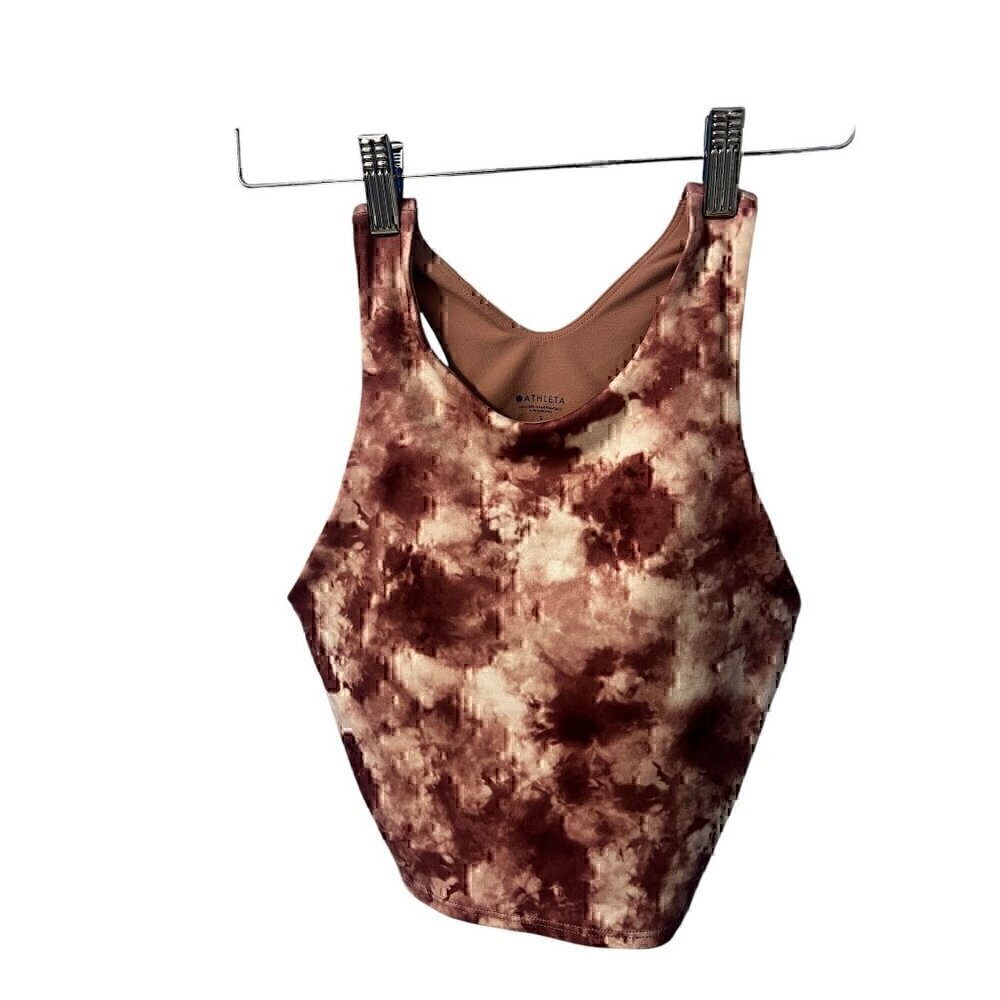 Athleta Tie-Dye Racerback Crop Top S, ATHLETIC WEAR, CROP TOP, TIE DYE TOP - Picture 4 of 7